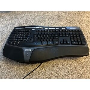 Microsoft Natural Ergonomic Keyboard 4000 v1.0 Black Wired USB Split Design